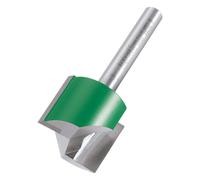 Trend Craftpro 1/4In Shank Two Flute Straight Router Cutter Bit 24Mm Dia X 19Mm Cut Depth Pk 1 C032CX1/4TC