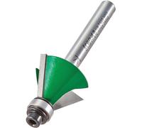 Trend CraftPro Chamfer Router Cutter Bit, 1/4 Inch Shank, 12.7mm Cut Diameter & 60 Degree V Groove, Tungsten Carbide Tipped, C138X1/4TC