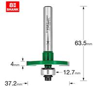 Trend CRAFTPRO Bearing Guided Biscuit Jointer Set 4mm 37.2mm 8mm