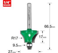 Trend CRAFTPRO Bearing Guided Glazing Bar Ovolo Joint Router Cutter