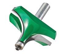 Trend CraftPro Bearing Guided Round Over and Ovolo Router Cutter 76.5mm 38mm 1/2"