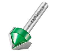 Trend CraftPro Chamfer Router Cutter Bit, 1/4 Inch Shank, 19.1mm Cut Diameter & 45 Degree V Groove, Tungsten Carbide Tipped, C044AX1/4TC