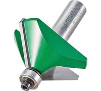 Trend CraftPro Chamfer Router Cutter Bit, 1/2 Inch Shank, 51mm Cut Diameter & 45 Degree V Groove, Tungsten Carbide Tipped, C197X1/2TC, Silver