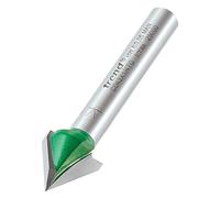 Trend CraftPro Chamfer Router Cutter Bit, 1/4 Inch Shank, 12.7mm Cut Diameter & 60 Degree V Groove, Tungsten Carbide Tipped, C043X1/4TC