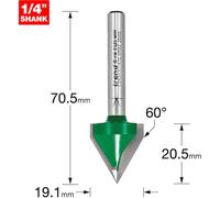 Trend CRAFTPRO Chamfer V Grovve Router Cutter
