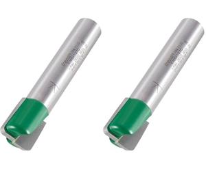 Trend CraftPro Flat Draining Groove Straight Router Cutter Bit, 1/2 Inch Shank, 2.5mm Cut Diameter & 20mm Cut Length, Tungsten Carbide Tipped, C306X1/2TC (Pack of 2)