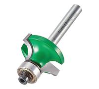 Trend CraftPro Guided Rounded Over Router Cutter Bit, 1/4 Inch Shank, 7.9mm Radius and 12.7mm Cut Length, Tungsten Carbide Tipped, C077X1/4TC, Black