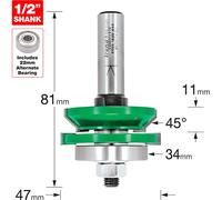 Trend CRAFTPRO Matchlining Router Cutter Set