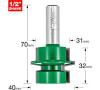 Trend CRAFTPRO Offset Tongue and Groove Router Cutter 40mm 32mm 1/2"