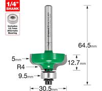 Trend CRAFTPRO Ogee Mould Bearing Guided Router Cutter