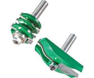 Trend CraftPro Panel Door Router Cutter Set, 1/2in Shank, TCT, Set of 2 | Includes Easyset Profile Scriber And Panel Raiser Cutters For Door Panels, With 1/2in Shank And TCT Blades, CR/PDS2X1/2TC