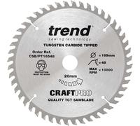 Trend CRAFTPRO Panel Trimming Plunge Saw Blade 165mm 48T 20mm