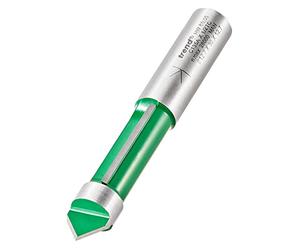 Trend CraftPro Pierce & Trim Router Cutter, 1/2 Inch Shank with 12.7mm Cut Diameter and 30mm Cut Length, Tungsten Carbide Tipped, C135AX1/2TC