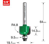 Trend CRAFTPRO Radius Bearing Guided Router Cutter