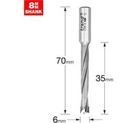 Trend CRAFTPRO Router Dowel Drill 6mm 35mm 8mm