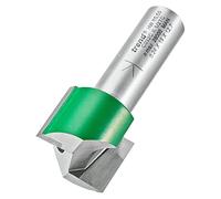Trend CraftPro Straight Two Flute Router Cutter Bit, 1/2 Inch Shank, 24mm Cut Diameter & 19mm Cut Length, Tungsten Carbide Tipped, C032CX1/2TC