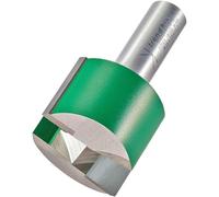 Trend CraftPro Straight Two Flute Router Cutter, 1/2 Inch Shank, 35mm Cut Diameter & 25mm Cut Length, Tungsten Carbide Tipped, 3C033NX1/2TC