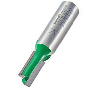 Trend CraftPro Straight Two Flute Router Cutter Bit, 1/2 Inch Shank, 10mm Cut Diameter & 19.1mm Cut Length, Tungsten Carbide Tipped, C016X1/2TC