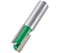 Trend CraftPro Straight Two Flute Router Cutter Bit, 1/2 Inch Shank, 15mm Cut Diameter & 25mm Cut Length, Tungsten Carbide Tipped, C024AX1/2TC