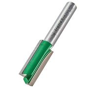 Trend CraftPro Straight Two Flute Router Cutter Bit, 1/4 Inch Shank, 10mm Cut Diameter & 25mm Cut Length, Tungsten Carbide Tipped, C016CX1/4TC