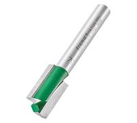 Trend CraftPro Straight Two Flute Router Cutter Bit, 1/4 Inch Shank, 12mm Cut Diameter & 19.1mm Cut Length, Tungsten Carbide Tipped, C019X1/4TC