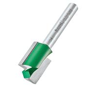 Trend CraftPro Straight Two-Flute Router Bit C025X1/4TC - 1/4" shank, 15.9 x 19.1mm, Carbide Tipped