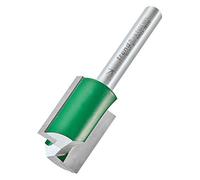 Trend CraftPro Straight Two Flute Router Cutter Bit, 1/4 Inch Shank, 18mm Cut Diameter & 25mm Cut Length, Tungsten Carbide Tipped, C028AX1/4TC, Silver