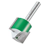 Trend CraftPro Straight Two Flute Router Cutter Bit, 1/4 Inch Shank, 25mm Cut Diameter & 19mm Cut Length, Tungsten Carbide Tipped, C033AX1/4TC