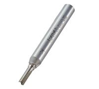 Trend CraftPro Straight Two Flute Router Cutter Bit, 1/4 Inch Shank, 3mm Cut Diameter & 9.5mm Cut Length, Tungsten Carbide Tipped, C001AX1/4TC