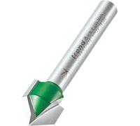 Trend CraftPro Two Flute Chamfer Router Cutter Bit, 1/4 Inch Shank, 12.7mm Cut