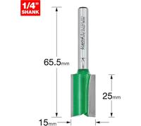 Trend C024AX1/4TC C024 x 1/4 TCT Two Flute Cutter 15.0mm x 25.4mm