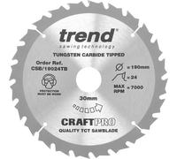 Trend CRAFTPRO Wood Cutting Cordless Saw Blade 190mm 24T 30mm
