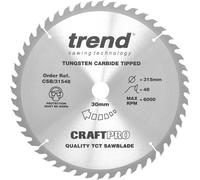 Trend Wood Circular Saw Blade, 315mm Diameter, 30mm Bore, 48 Teeth, 3.2mm Kerf, +15° Hook, TCT, Medium Finish, CSB/31548