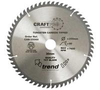 Trend CRAFTPRO Wood Cutting Saw Blade 350mm 64T 30mm