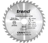 Trend Wood Cordless ATBR Circular Saw Blade, 210mm Diameter, 30mm Bore, 36 Teeth, 1.8mm Kerf, +20° Hook, TCT, Medium Finish, CSB/21036TC