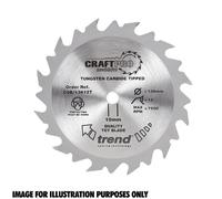 Trend Wood Cordless Circular Saw Blade, 136mm Diameter, 20mm Bore, 24 Teeth, 1.5mm Kerf, +15° Hook, TCT, Medium Finish, CSB/13624TA