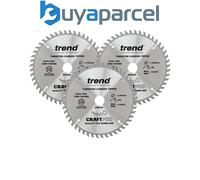 Trend CSB/160/3PK CraftPro Plunge Saw Blade 160 x 20mm x 48T Pack 3 TRECSB1603P