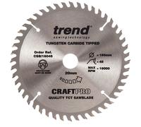 TREND 160MM X 20MM BORE 48T TCT PLUNGE SAW BLADE FESTOOL TS55 CSB/16048