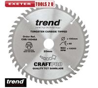 Trend CSB/16048A Craft Trimming Crosscut Saw Blade 160mm Dia. X 48 Teeth X 20mm