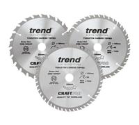 Trend CSB/165/3PK/B Craft Pro 165 x 20mm Mixed Saw Blade - Triple Pack