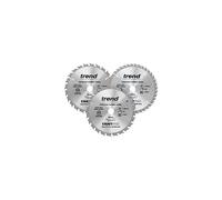 Trend 165mm Circular Saw Blade Mixed Triple Pack 2 x 24T + 1 x 40T