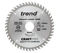 Trend CSB/16548 Trimming Crosscut Saw Blade 165mm Dia. X 48 Teeth X 30mm Bore