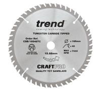 Trend Csb/16548Tc Craft Saw Blade 165mm 48T 16mm Bore Thin Kerf M18Ccs55 Blade