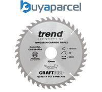 Trend Circular Saw Blade CSB/18440A – 184mm, 30mm Bore, 40T, 2.6mm Kerf, +15° Hook, TCT, Fine Finish
