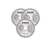 Trend CSB/190/3PK/A Wood Cordless Circular Saw Blade 190mm x 30mm x 24T 3 Pack