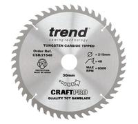 Trend Csb/21548 Craft Saw Blade 215mm X 48T X 30mm For Mains Corded Circular Saw