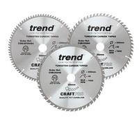 Trend CSB/250/3PK Craftpro Table Saw Blade 250 X 30Mm X 48T/60T/84T (Pack 3)