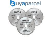 Trend CSB/250/3PK CraftPro Table Saw Blade 250 x 30mm x 48T/60T/84T Pack 3