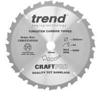 Trend CRAFTPRO Wood Cutting Mitre Saw Blade 305mm 24T 30mm