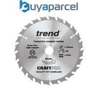 Trend Circular Saw Blade CraftPro CSB/16524T – 165mm 24T TCT, 20mm Bore, 1.5mm Kerf